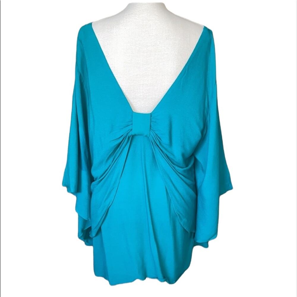 Eloquii‎ Sz 20 flutter sleeve blouse with bow on back INVV2